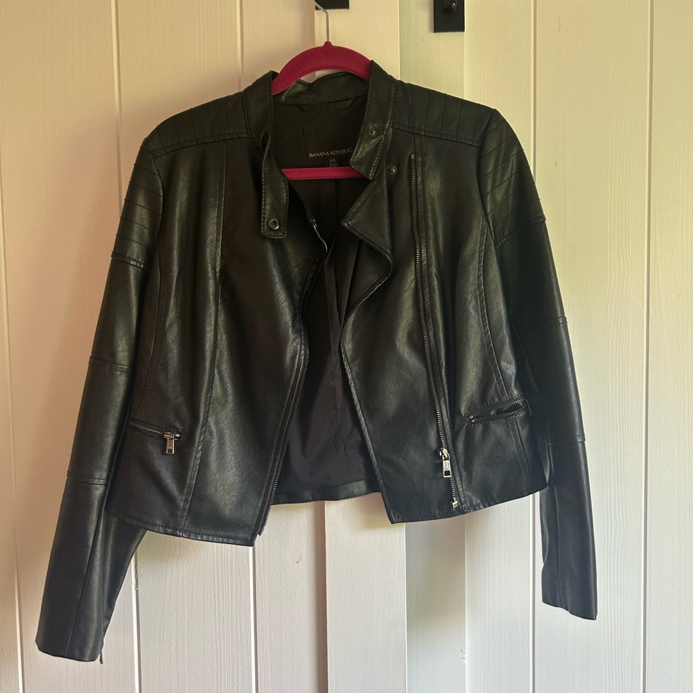 Banana Republic Black Leather Jacket